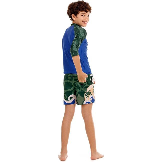 Noah Kids’ Rashguard, Blue - Rash Guards - 3