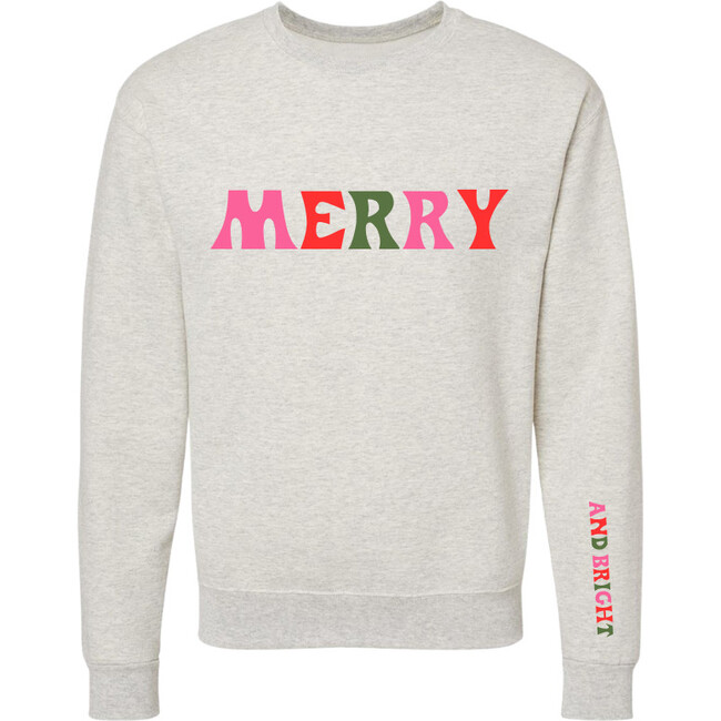 Merry and Bright Sweatshirt, Oatmeal