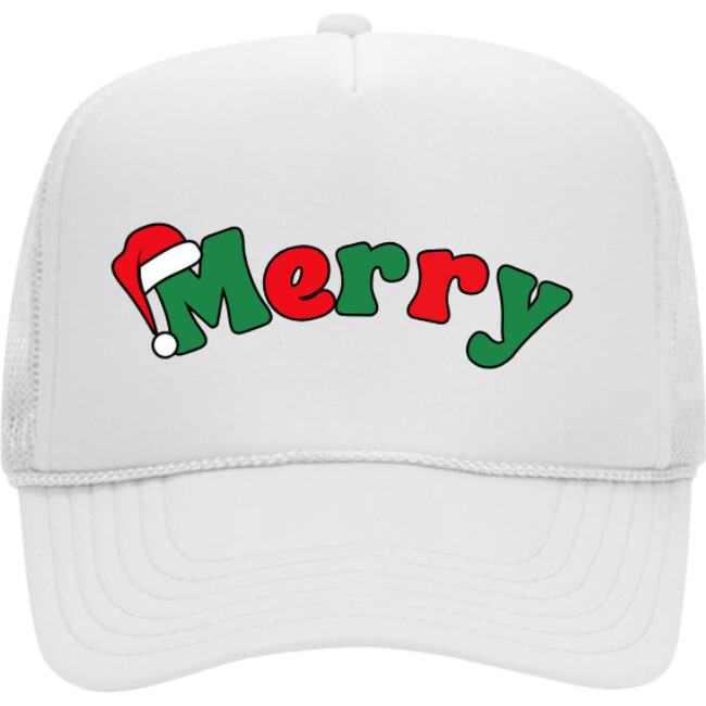 MERRY Santa Hat, White