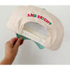 MERRY AND BRIGHT Embroidered Hat, Green Stripe - Hats - 2 - thumbnail