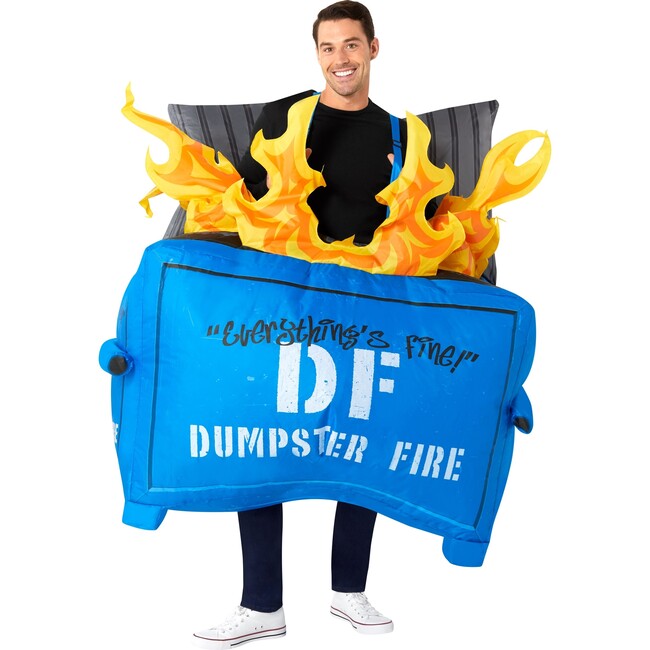 Dumpster Fire Adult Inflatable Costume - Costumes - 1