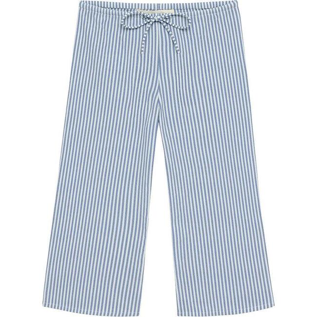 Mini Drawstring Pant, Classic Blue Stripe