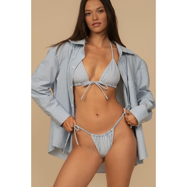 Boyfriend Button-Down Shirt, Classic Blue Stripe