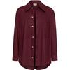 Boyfriend Button-Down Shirt, Maroon - Button Downs - 2 - thumbnail