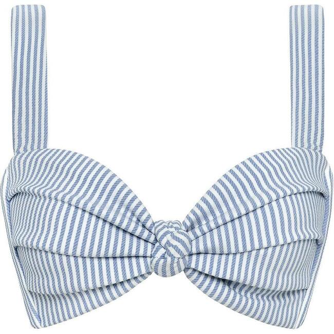 Hayden Bikini Top, Classic Blue Stripe