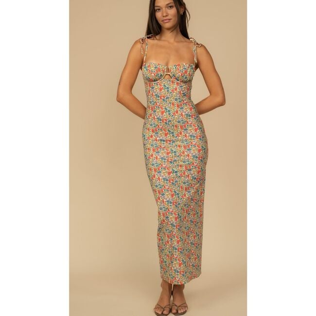 Petal Long Slip Dress, Florencia Floral - Dresses - 3
