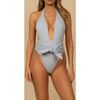 Tropez Tie-Up One-Piece, Classic Blue Stripe - One Pieces - 4 - thumbnail