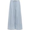Drawstring Wide-Leg Pant, Classic Blue Stripe - Pants - 2 - thumbnail