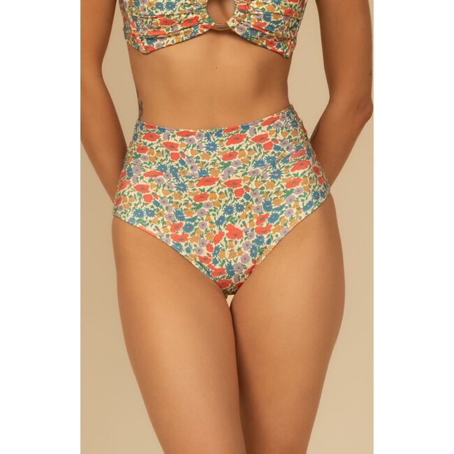 Added Coverage High Rise Bikini Bottom, Florencia Floral
