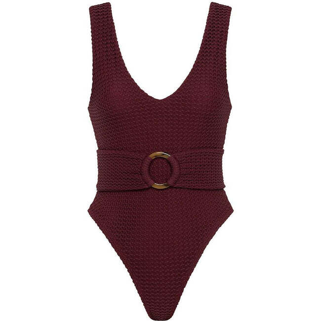 Kim One-Piece, Maroon Crochet