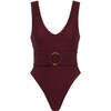 Kim One-Piece, Maroon Crochet - One Pieces - 2