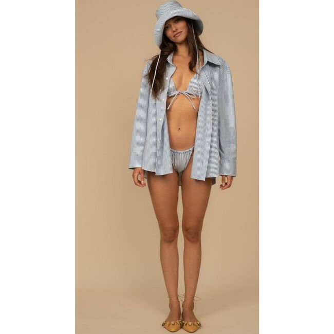 Boyfriend Button-Down Shirt, Classic Blue Stripe - Button Downs - 6