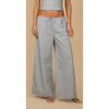 Drawstring Wide-Leg Pant, Classic Blue Stripe - Pants - 3 - thumbnail