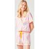Retro Stripe Pajama Shorts Set - Pajamas - 1 - thumbnail