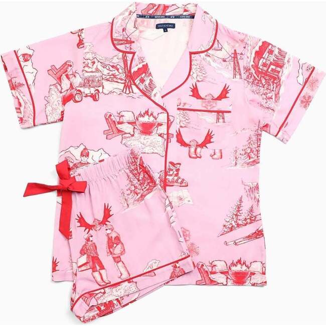 Après Ski Toile Pajama Shorts Set