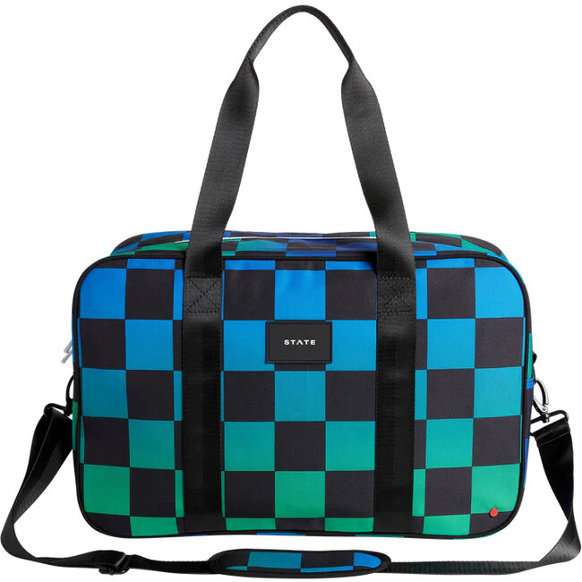 Rockaway Duffle, Blue Cherckerboard