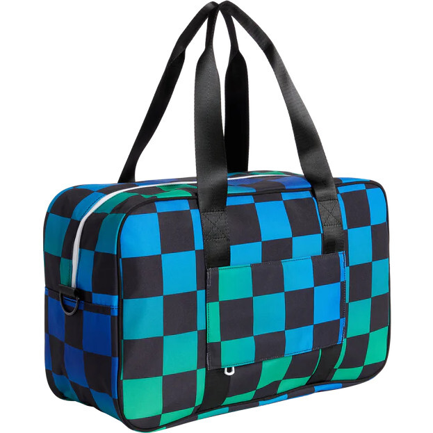 Rockaway Duffle, Blue Cherckerboard