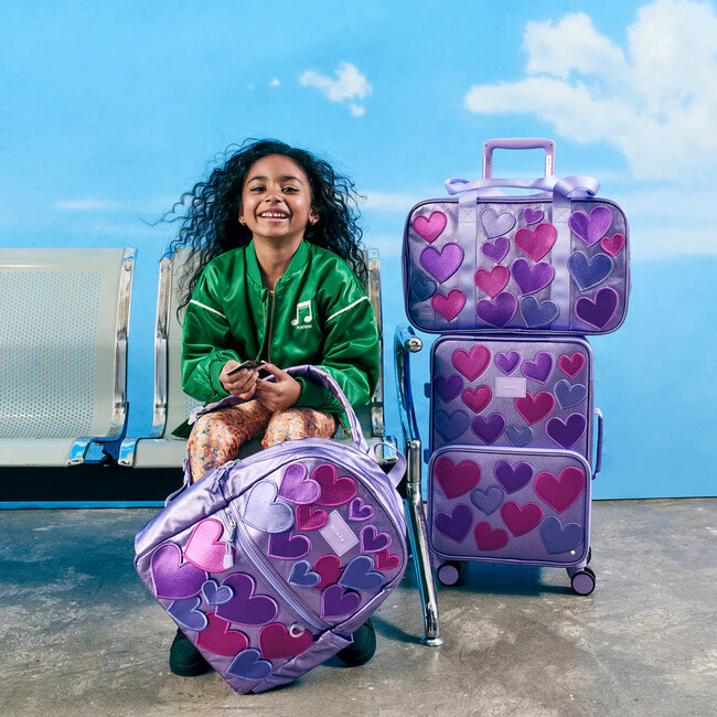 Logan Carry-On Suitcase, 3D Hearts