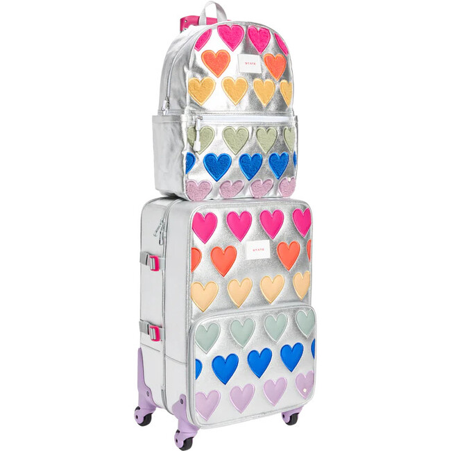 Logan Carry-On Suitcase, Patchwork Hearts - Luggage - 4