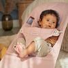 Baby Bouncer Bliss, Woven, Petal Quilt, Dusty Pink - Bouncers - 3