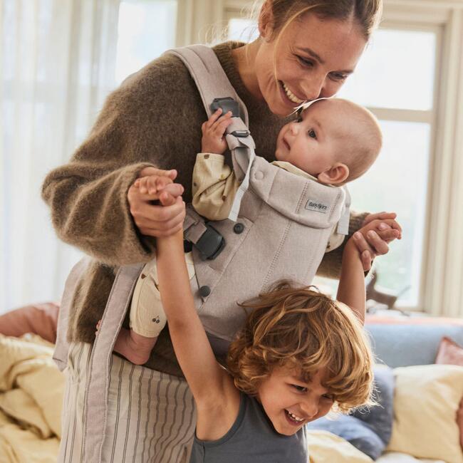 Baby Carrier Harmony, Woven Light Beige Melange - Carriers - 5
