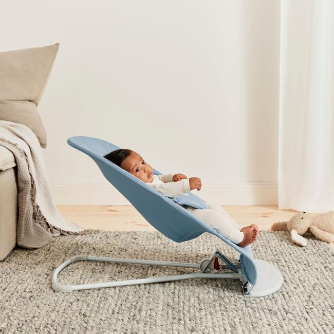 Baby Bouncer Bliss, Woven, Petal Quilt, Blue - Bouncers - 4