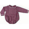 Bayard Bubble in Holiday Plaid - Rompers - 1 - thumbnail