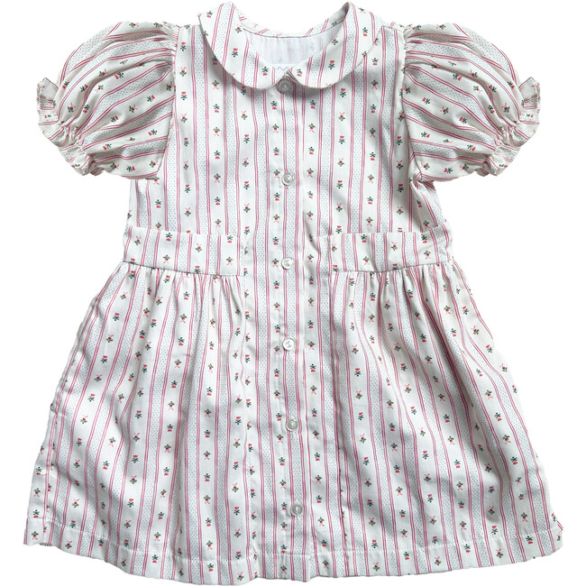 Charlotte Dress in Holiday Dot Stripe