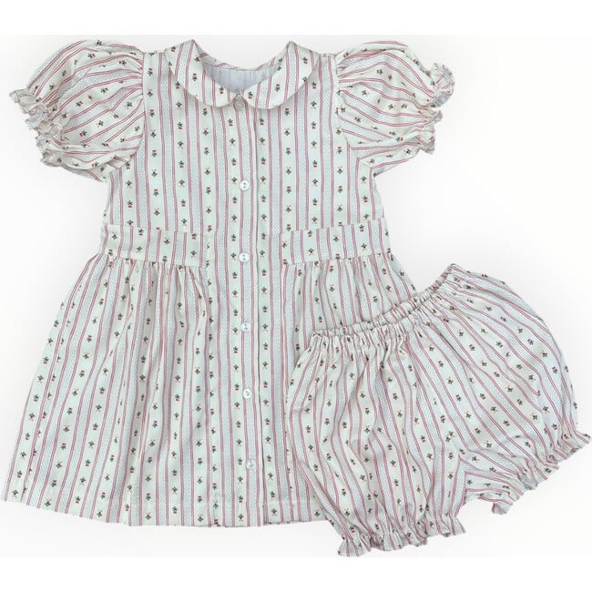 Charlotte Dress in Holiday Dot Stripe - Dresses - 4