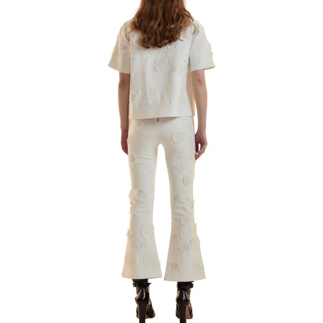 3D Applique Top, White - Blouses - 6