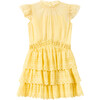 Rory Embroidered Mini Dress, Yellow - Dresses - 1 - thumbnail