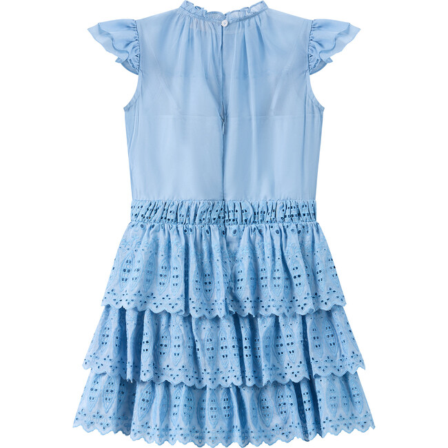 Rory Embroidered Mini Dress, Blue