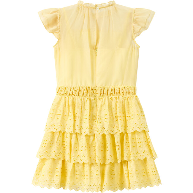Rory Embroidered Mini Dress, Yellow