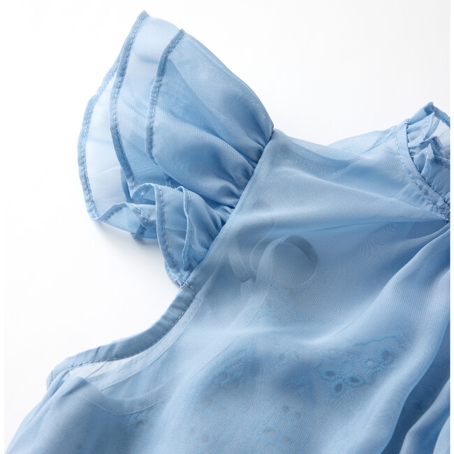 Rory Embroidered Mini Dress, Blue - Dresses - 4