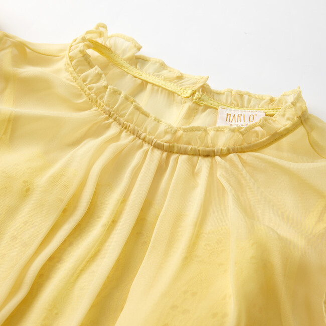 Rory Embroidered Mini Dress, Yellow - Dresses - 3