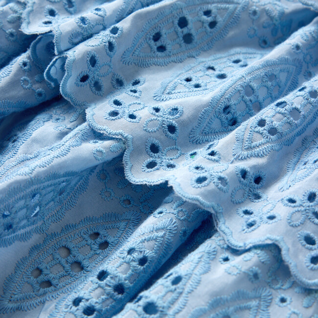 Rory Embroidered Mini Dress, Blue - Dresses - 8