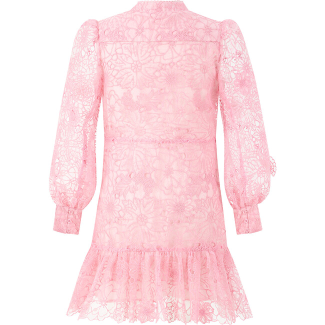 Prue Long Sleeve Embroidered Mini Dress, Pink - Dresses - 2