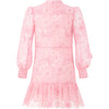Prue Long Sleeve Embroidered Mini Dress, Pink - Dresses - 2 - thumbnail