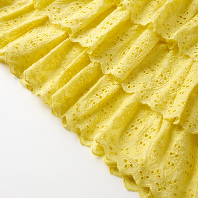 Rory Embroidered Mini Dress, Yellow - Dresses - 6