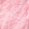Prue Long Sleeve Embroidered Mini Dress, Pink - Dresses - 6 - thumbnail