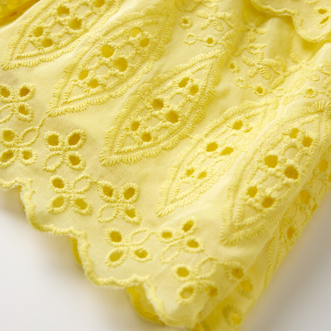 Rory Embroidered Mini Dress, Yellow - Dresses - 9