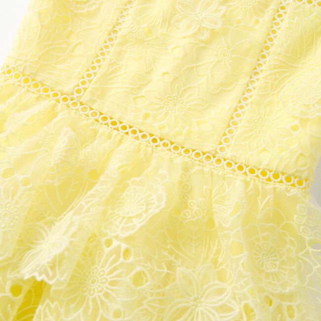 Prue Embroidered Mini Dress, Yellow - Dresses - 5