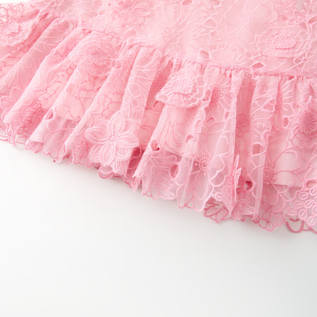 Prue Long Sleeve Embroidered Mini Dress, Pink - Dresses - 7