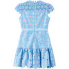 Maya Embroidered Mini Dress, Blue - Dresses - 2 - thumbnail