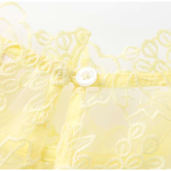 Prue Embroidered Mini Dress, Yellow - Dresses - 8