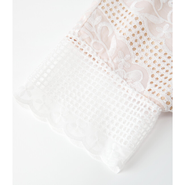 Leyla Lace Mini Dress, Ivory - Dresses - 6