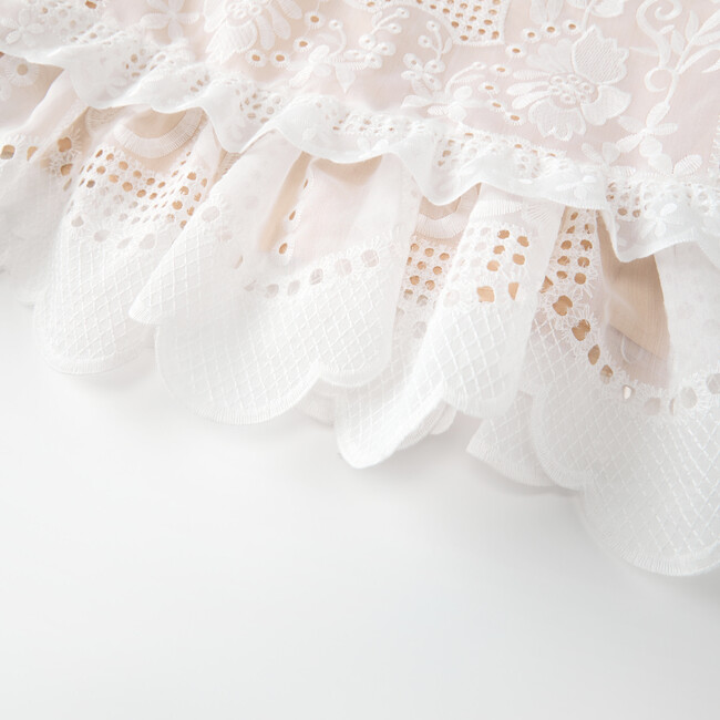 Leyla Lace Mini Dress, Ivory - Dresses - 8