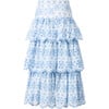 Nora Embroidered Maxi Skirt, Blue - Skirts - 3 - thumbnail