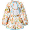Daphne Long Sleeve Romper, Floral - Rompers - 2 - thumbnail