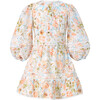 Daphne Embroidered Long Sleeve Dress, Floral - Dresses - 1 - thumbnail